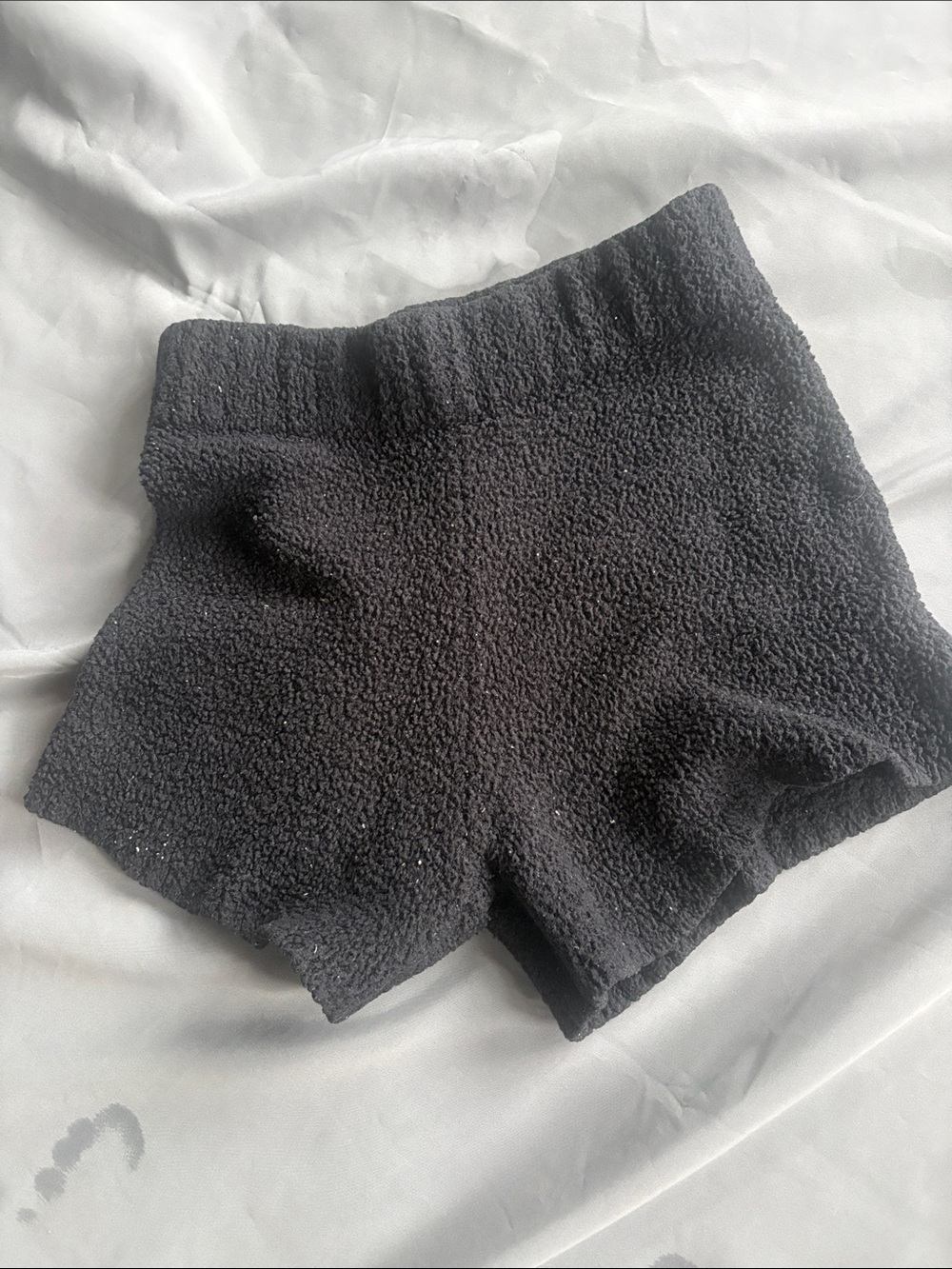 SKIMS Black Teddy Fleece Athletic Shorts